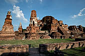 Ayutthaya, Thailand. Wat Mahathat, the collapsed central prang. 